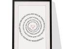 Oasis Wonderwall Song Lyrics Gift - Framed Print With Mount - 12 x 10 Inch -