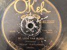 Okeh 8688 Texas Alexander ST LOUIS FAIR w Eddie Lang - Blues G+ 78 rpm 1928