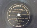 Rare 7” Single One Sided Early zonophone Comic Casey Bicycle Russell Hunting