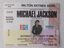 1988 Michael Jackson Bad World Tour Milton Keynes Bowl Unused Ticket