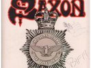 SAXON Strong Arm Of The Law LP VINYL UK Carrere 1980 8 Track In Signed Gatefold