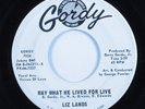 Gospel Soul 45 LIZ LANDS May What He Lived For Live GORDY promo one sided HEAR