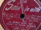 LEROY DALLAS SITTIN' IN WITH 522 BLUES 78 RPM E
