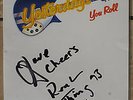 THE REAL THING signed restaurant menu x2 - DAVE SMITH & CHRIS AMOO
