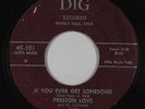 R&B Jump Blues 45 - Preston Love - If You Ever Get Lonesome - Dig - mp3