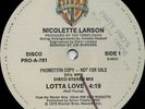 NICOLETTE LARSON Lotta Love (1978 U.S. 2 Track Promo 12inch)