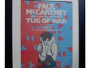 PAUL McCARTNEY+Tug Of War+POSTER+AD+RARE ORIGINAL 1982+FRAMED+FAST GLOBAL SHIP