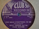 ++RARE++78 RPM RECORD BY THE FOUR BUDDIES-YOU MEAN EVERYTHING TO ME / HIGHWAY #1