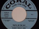 BUDDY HOLLY & CRICKETS: That’ll Be the Day CORAL Rockabilly PROMO DJ 45 NM-