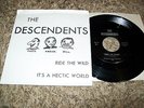 Punk 45 DESCENDENTS Ride The Wild Original 1980 Release No Label Picture Sleeve