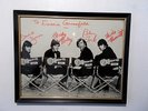 THE MONKEES - B&W Photo SIGNED by all 4 - Davey Jones, Nesmith, bold red marker