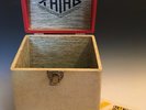 Very pretty1950's Solid Wood  TRIAD Record  Carry Case for 45 rpms (Holds 75)