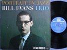 BILL EVANS TRIO Portrait in Jazz UK LP 1960 Riverside