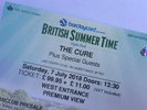 The Cure - 1 ticket PREMIUM VIEW - Hyde Park BST - 7 July 2018