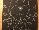 jeff mangum original 12.5 x 9” drawing neutral milk hotel oliva tremor elephant6