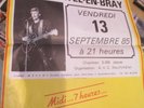 johnny hallyday rare affiche  promo 35x50 berger  1985