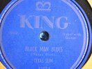 78 RPM RECORD BY TEXAS SLIM(AKA JOHN LEE HOOKER)-BLACK MAN BLUES / STOMP BOOGIE