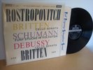 SXL 2298 Rostropovitch Britten Cello Sonata Schumann Debussy UK WBg ED1 EX