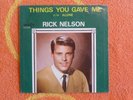RICK NELSON Things You Gave Me / Alone 45 rpm PICTURE SLEEVE ONLY Decca 1966