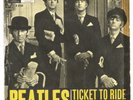 THE BEATLES // TICKET TO RIDE / / rare schwedische Pressung  7