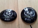 2 Motorhead Road Crew Beer Pump Lens, pump clip, fish eye. round and oval badge