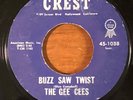 ROCKABILLY 45  THE GEE CEES BUZZ SAW TWIST  W/ EDDIE COCHRAN CREST 1038