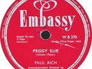 78 RPM - Paul Rich - Peggy Sue / OH Boy - 1958