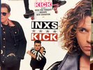 INXS Kick LP GOLD STAMP PROMO VINYL SAWCUT HYPE STICKER + INSERT