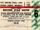 Cream The Kinks Move Troggs Alan Price Lulu Empire Pool, London 16/4/67 Ticket