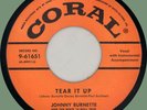 JOHNNY BURNETTE TRIO Tear It Up / You're Undecided 45rpm Coral machine-stamped