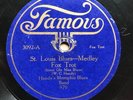 BLUES: W.C. HANDY’S MEMPHIS BLUES BAND - ‘ST. LOUIS BLUES’ ON RARE ‘FAMOUS’ 78