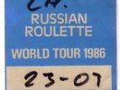 ACCEPT - 1986 - Pass - Russian Roulette - Guest/Backstage