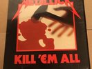 Metallica Kill ‘Em All LP, 1983, First Pressing, Megaforce Records MRI 069