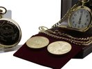 THE BEATLES Signed Gold Pocket Watch Gold Coin Gift Set Lux Case John Paul Ringo
