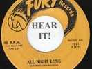 Du Mauriers DOO WOP 45 (Fury 1011) All Night Long / Baby I Love You