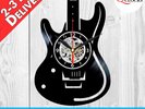 Guitar Rock Music Vinyl Record Wall Clock Decor Musician Instruments Jazz Gift