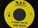 JENNY WILLIAMS: Be Honest With Me / Away For The Summer 45 (teen, sl warp dnap)