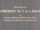 329g4. Felix Weingartner - Symphony #5 (Beethoven, Op. 67) - Columbia 12 (4 rec)