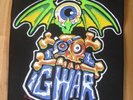 GWAR  Rücken  Aufnäher  Back  PATCH - 29 x 36 cm   cm ca 1990