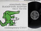 HAMPTON HAWES VOL.3 THE TRIO CONTEMPORARY LAX-3043 Japan VINYL LP