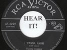 The Du Droppers DOO WOP 45 (RCA 5229) I Wanna Know /Laughing Blues   VG++