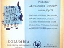 COLUMBIA 1949 ED1 BLUE Prokofiev ANDY WARHOL COVER ART Alexander Nevsky ML-4247