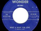 THE NOTATIONS What A Night For Love on WONDER RECORDS US 1959 OHIO DOO WOP 45