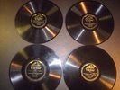 4 Victor 78 rpm bat wing label, 1920's, 16813 ,19465 ,17563, 18972
