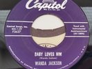 Wanda Jackson: Baby Loves Him / Cryin' Thru The Night 45 Rockabilly Vinyl Record