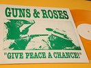 GUNS ROSES LP GIVE PEACE LIVE PASADENA 1987 EX+ TOP RARE YELLOW VINYL