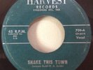 ROCKABILLY Lawson Rudd 1960 Shake This Town 45 Harvest 709 Indiana Rock RARE VG+