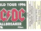 AC/DC   Ballbreaker Tour 1996  Ticket / Konzertkarte / Eintrittskarte