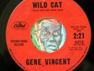 HEAR Gene Vincent 45 Wild Cat/Right Here On Earth CAPITOL promo rockabilly