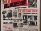 GUNS N' ROSES:  G N' R Lies  LP (1st press, uncensored cover, inner sleeve, sm